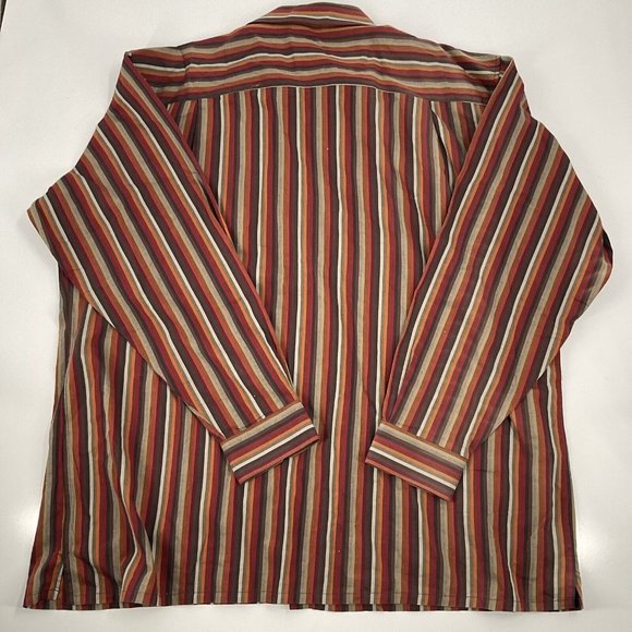 Cote De France Shirt Multicolor Striped Button Up Cotton sz 3XL Tall 3XLT EUC! - Picture 8 of 10